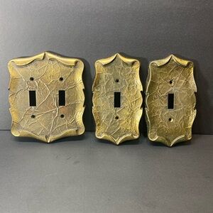 AMEROCK Vtg CARRIAGE HOUSE CAST METAL BRONZE TONE - COVER PLATES